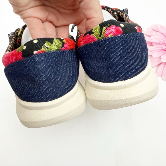 Ariat X Rodeo Quincy Punchy Polka Dot Hilo Shoes Floral Rose Print Slip On - Picture 9 of 12